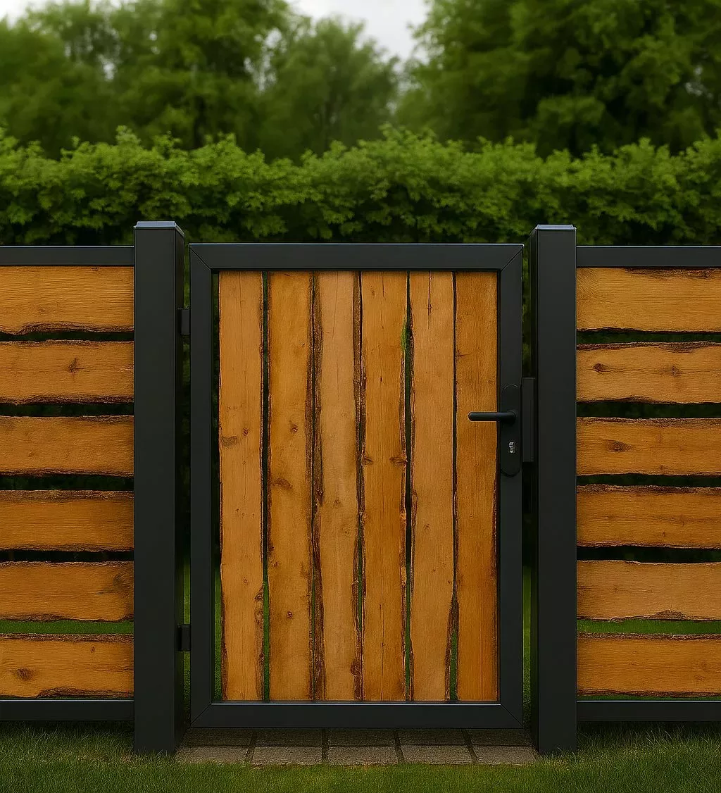 Zaun Tor Parkline Schwarz